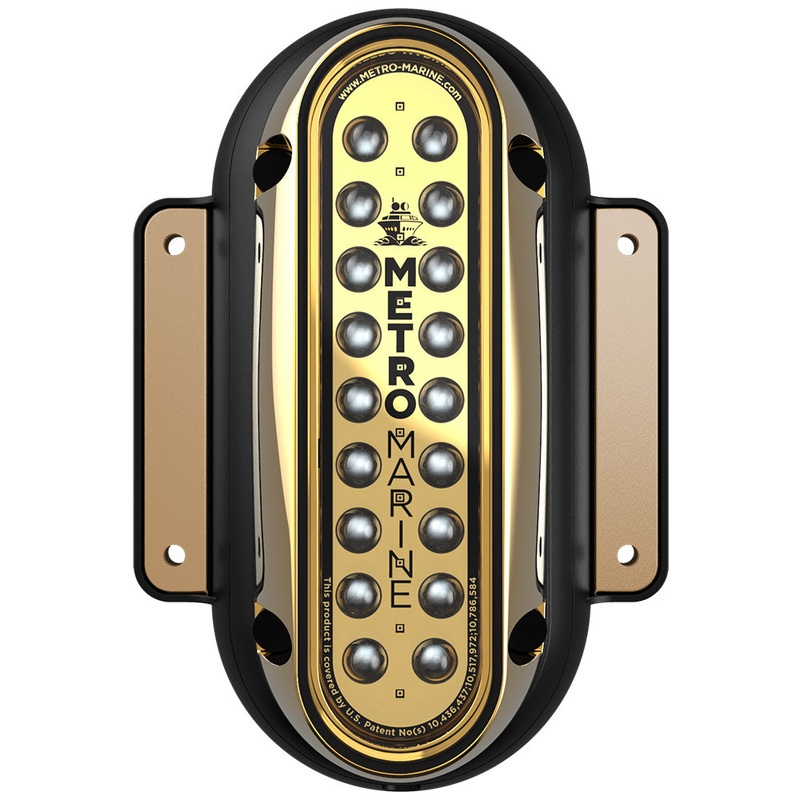 Metro Marine High-Output Vertical Surface Mount Light w/Intelligent Monochromatic LED’s – Green, 45 Beam – F-SME1-V-G3-45