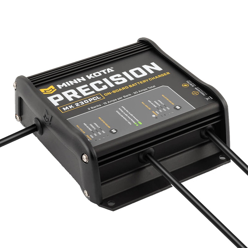 Minn Kota On-Board Precision Charger MK-230 PCL 2 Bank x 15 AMP LI Optimized Charger –  1832304