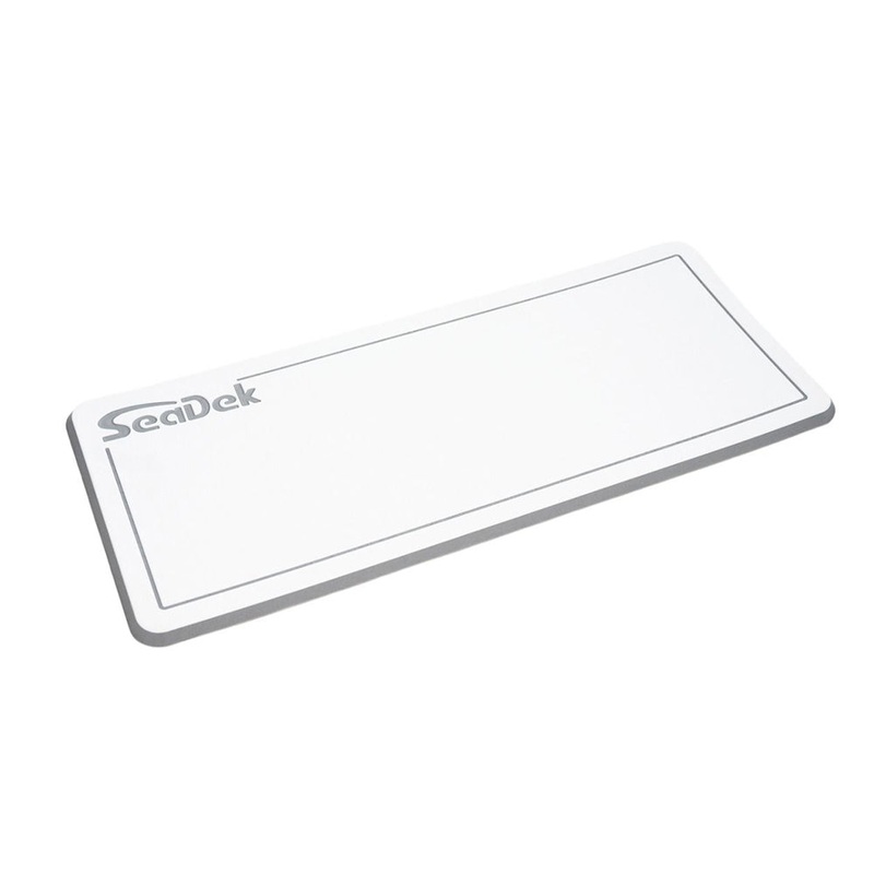 SeaDek Small Helm Pad – White/Storm Grey w/SeaDek Logo