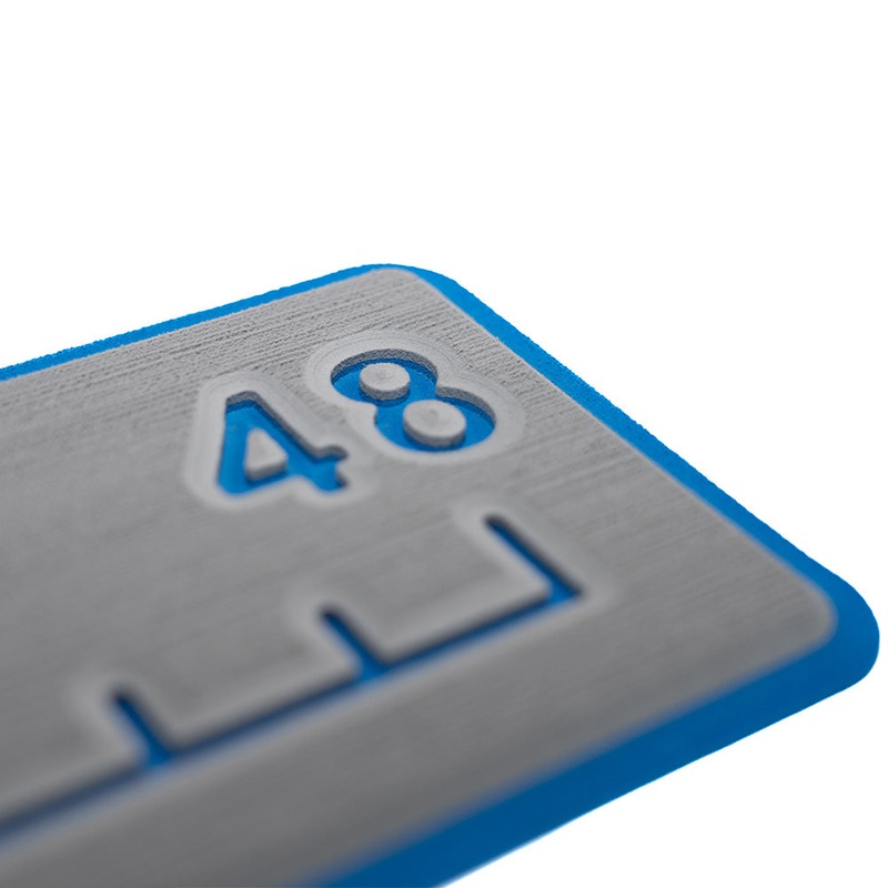 SeaDek 48 Routed Ruler – 6mm – Brushed Texture – Storm Grey/Bimini Blue