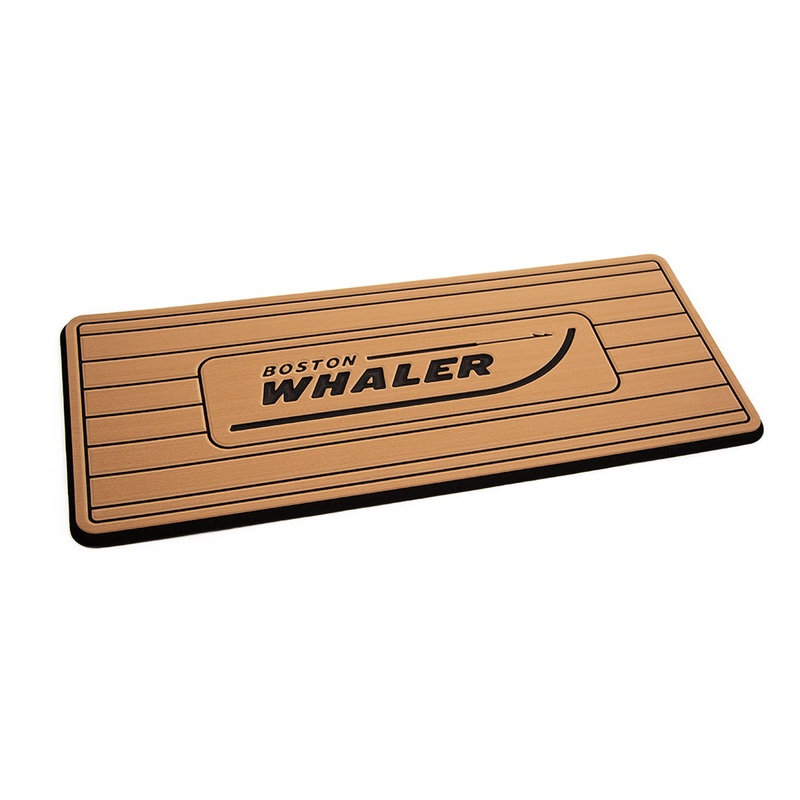 SeaDek Boston Whaler Helm Pad – Mocha/Black Brushed w/Routed Teak Lines – 39615-80327