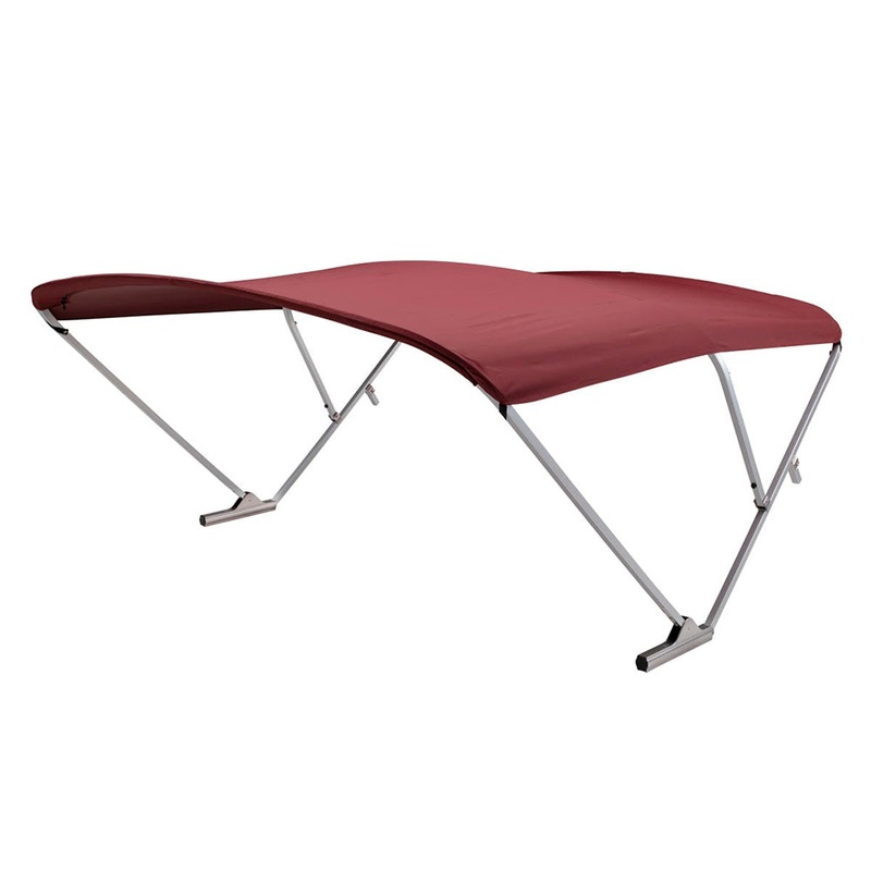 SureShade Power Bimini – Clear Anodized Frame – Burgandy Fabric – 2020000299