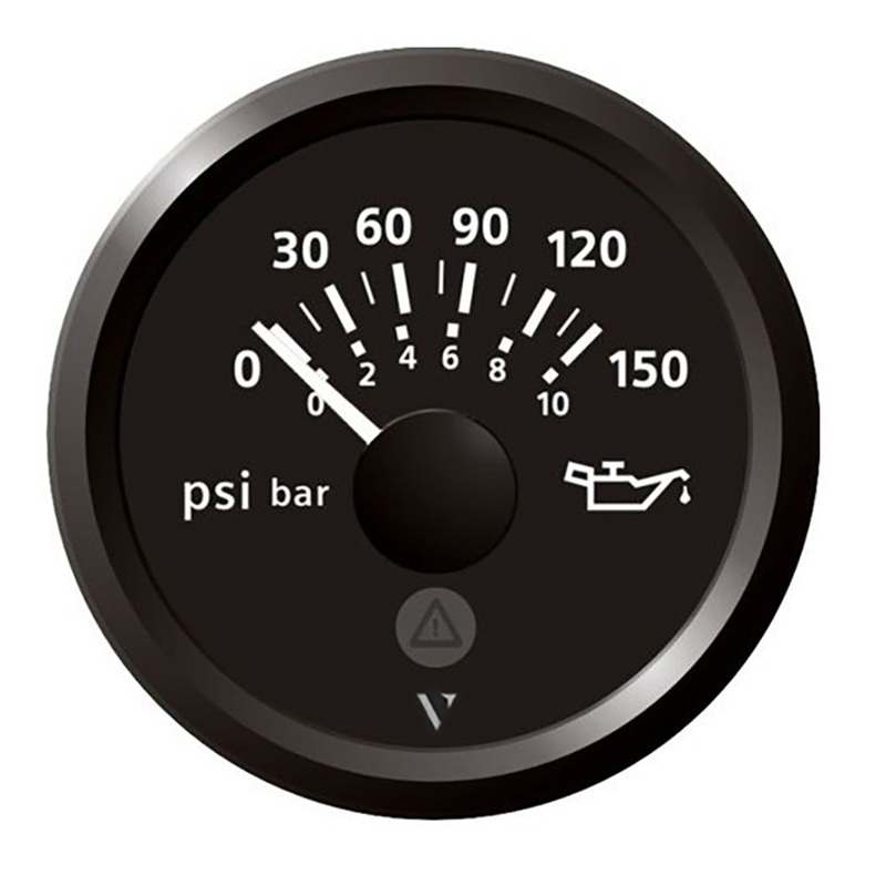 Veratron 52mm (2-1/16) Viewline Engine Oil Pressure 150 PSI – Black Dial & Bezel – A2C59514117
