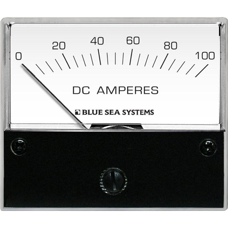 Blue Sea 8017 DC Analog Ammeter – 2-3/4 Face, 0-100 Amperes DC – 8017