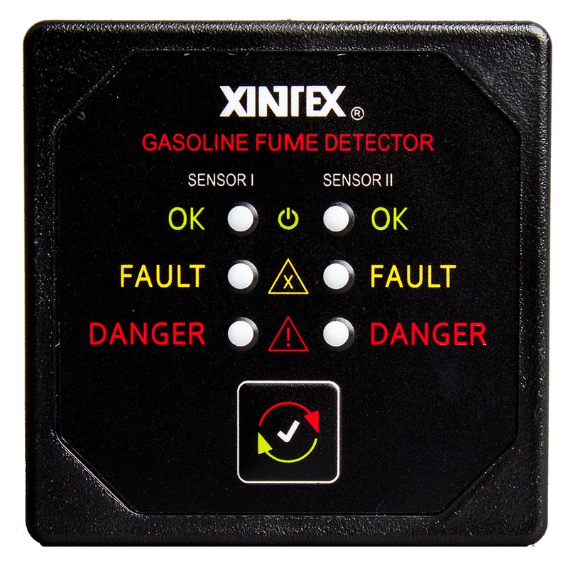Xintex Gasoline Fume Detector w/2 Plastic Sensors – Black Bezel Display – G-2B-R