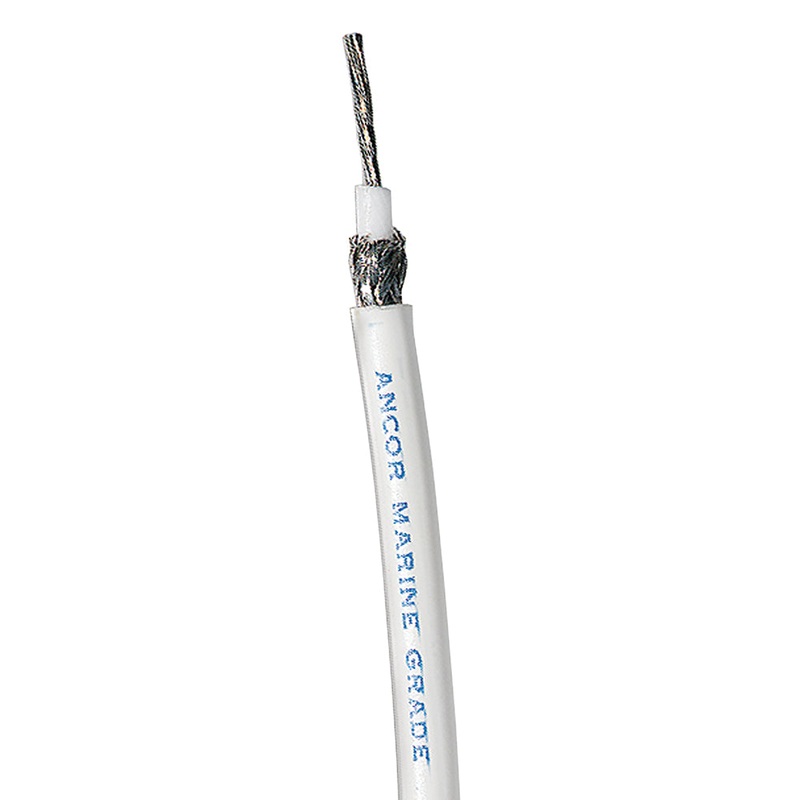 Ancor White RG 8X Tinned Coaxial Cable – 1,000′ – 151560