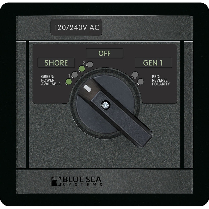 Blue Sea 1480 10/240V AC  Rotary 65A OFF + 2 Sources 2x120V/1x240V – 1480