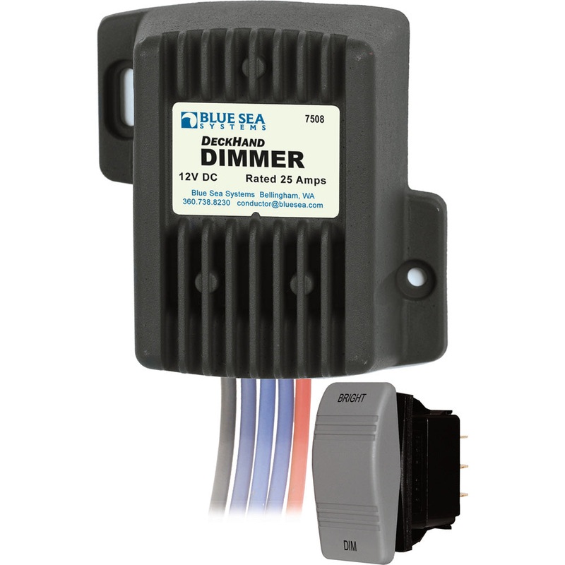 Blue Sea 7508 DeckHand Dimmer – 25 Amp/12V – 7508