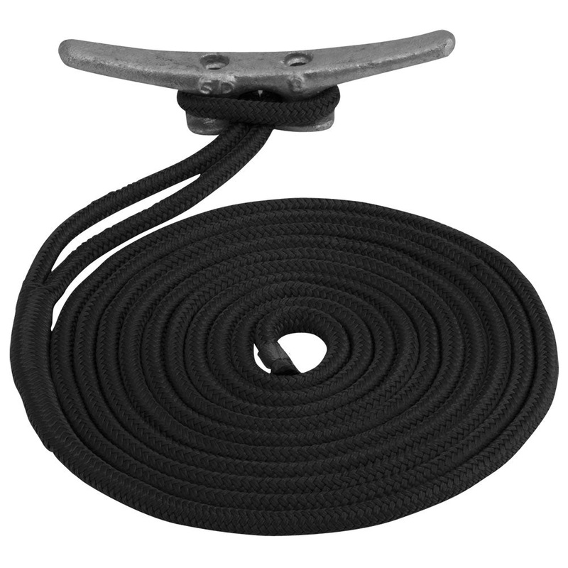 Sea-Dog Double Braided Nylon Dock Line – 5/8 inch x 35′ – Black – 302116035BK-1