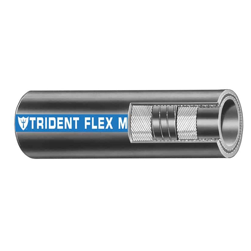 Trident Marine 1-1/4 x 50′ Coil – Flex Marine Wet Exhaust & Water Hose – Black – 100-1146