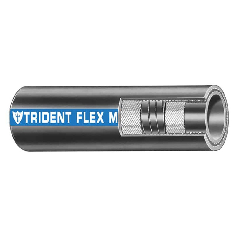 Trident Marine 3/4 x 50′ Coil – Flex Marine Wet Exhaust & Water Hose – Black – 100-0346