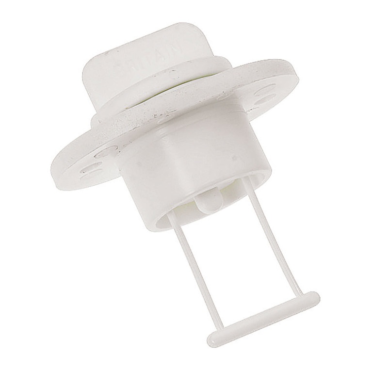 Barton Marine Drain Plug and Socket – White 15mm (19/32) Bore – 42358