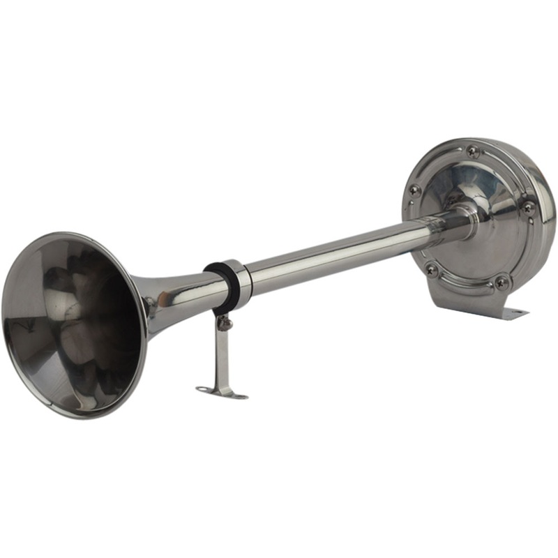 Sea-Dog MaxBlast Stainless Steel Trumpet 12V Horn – Single – 431510-1