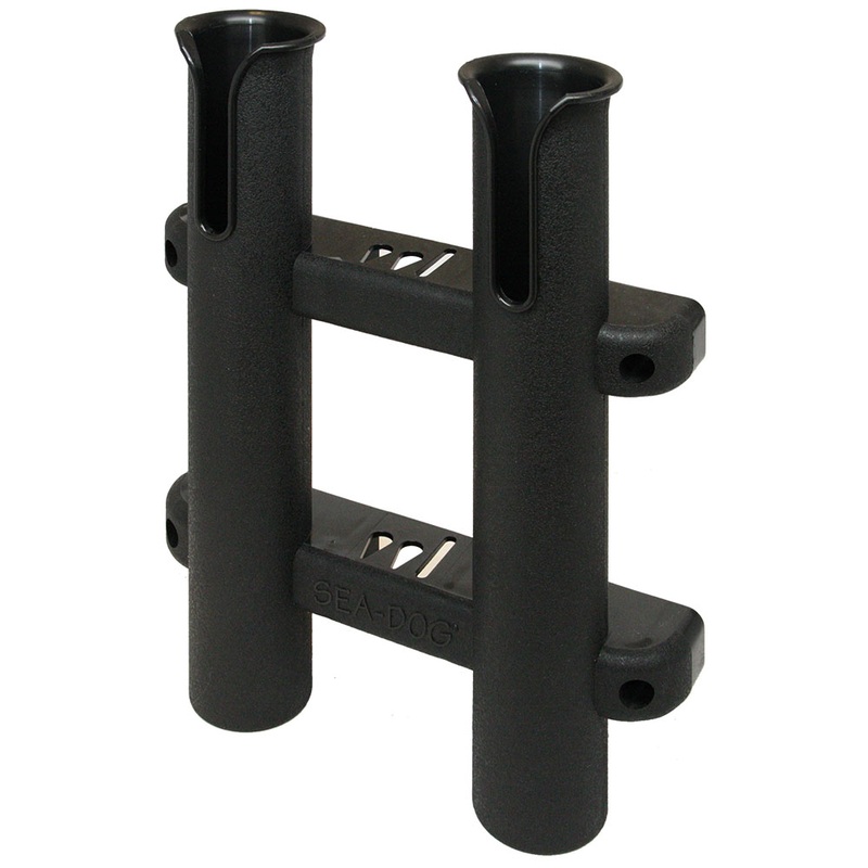 Sea-Dog Two Pole Side Mount Rod Storage Rack – Black – 325029-1