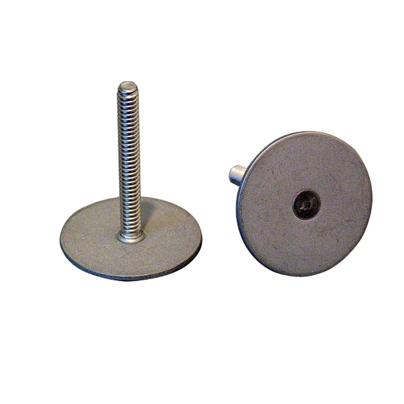 Weld Mount Stainless Steel Stud 1.25 Base 10 x 24 Threads 1.00 Tall – 15 Quantity – 102416