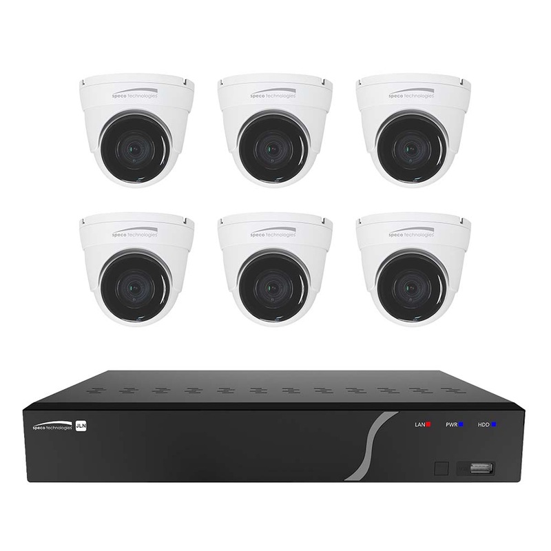 Speco 8 Channel NVR Kit w/6 Outdoor IR 5MP IP Cameras 2.8mm Fixed Lens – 2TB – ZIPK8N2