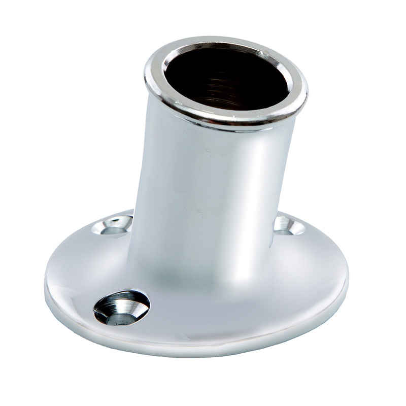 Whitecap Top-Mounted Flag Pole Socket CP/Brass – 3/4 ID – S-5001