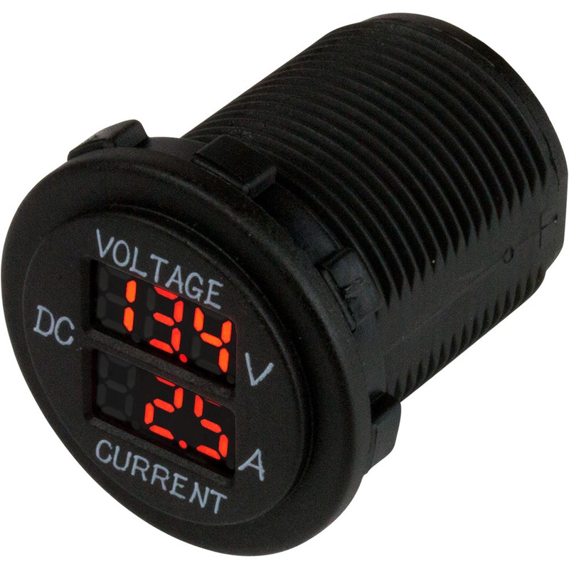 Sea-Dog Round Voltage & Amp Meter – 6V-30V & 0 Amp – 10 Amp Meter – 421625-1