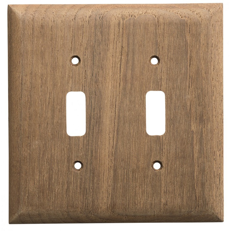 Whitecap Teak 2-Toggle Switch/Receptacle Cover Plate – 60176