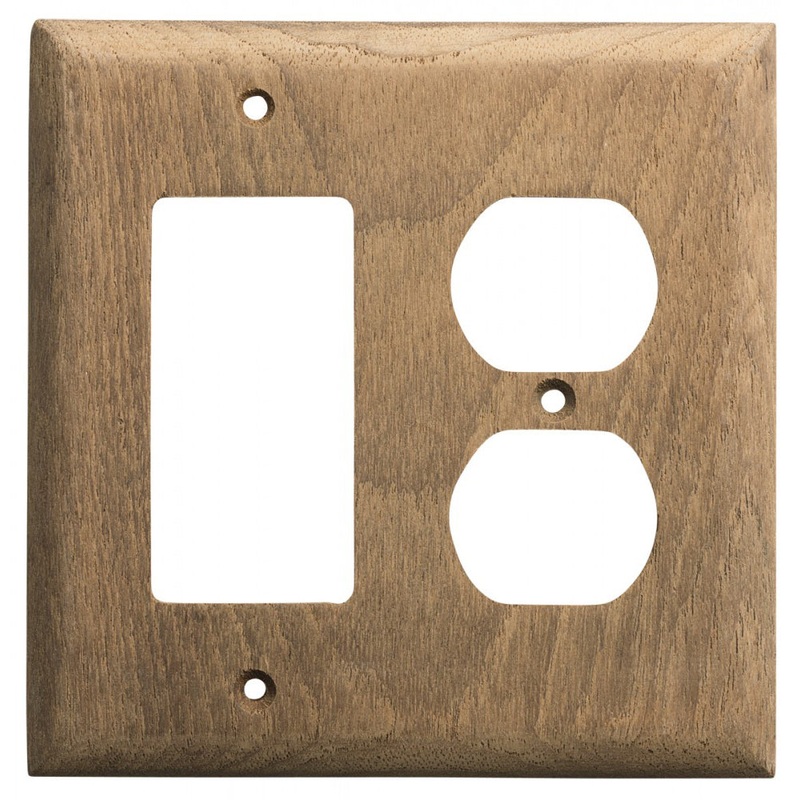 Whitecap Teak Rocker Switch/Duplex Receptacle Cover Plate – 60175