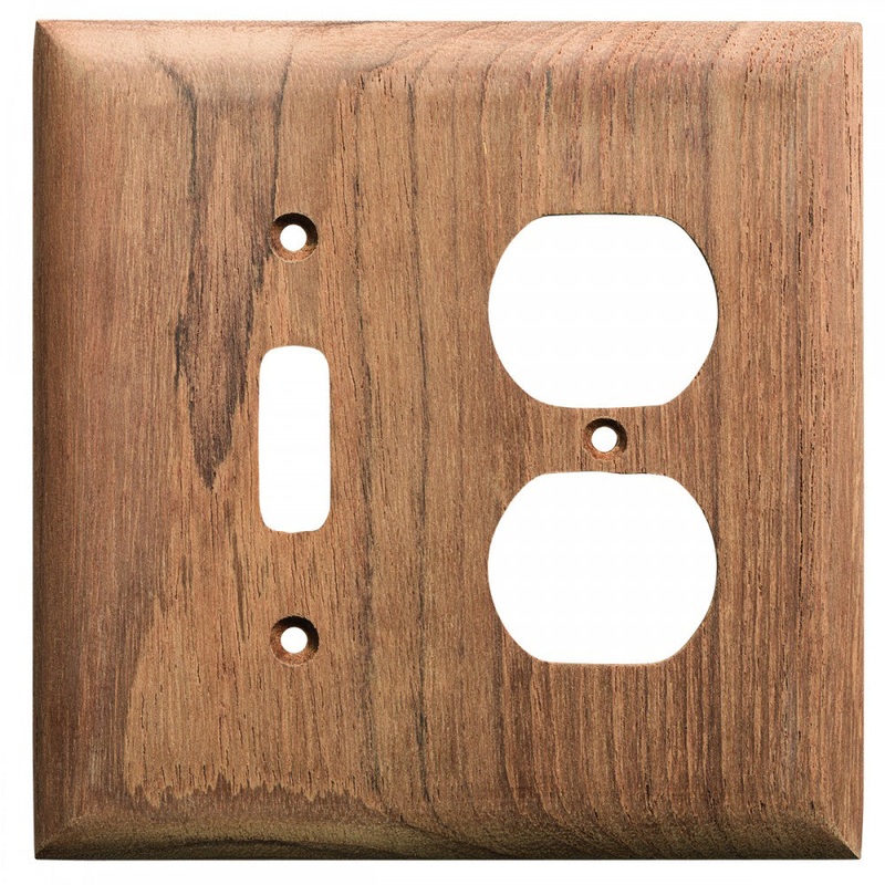 Whitecap Teak Toggle Switch/Duplex/Receptacle Cover Plate – 60178