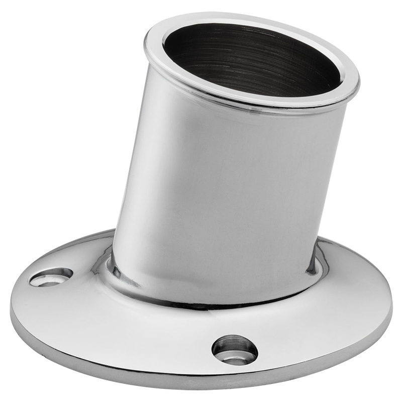 Whitecap Top-Mounted Flag Pole Socket – CP/Brass – 1-1/4 ID – S-5003