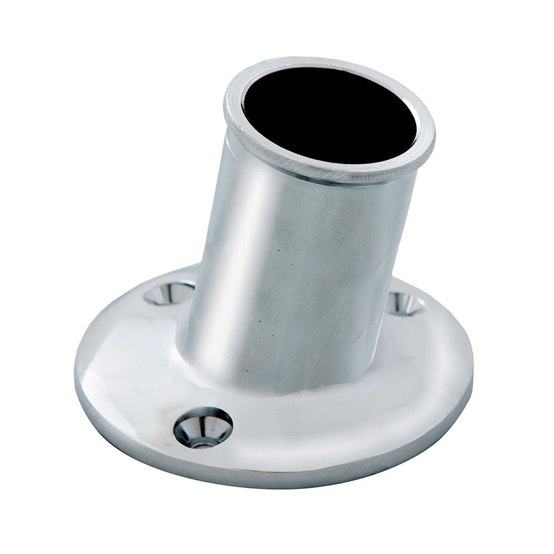 Whitecap Top-Mounted Flag Pole Socket CP/Brass – 1 ID – S-5002