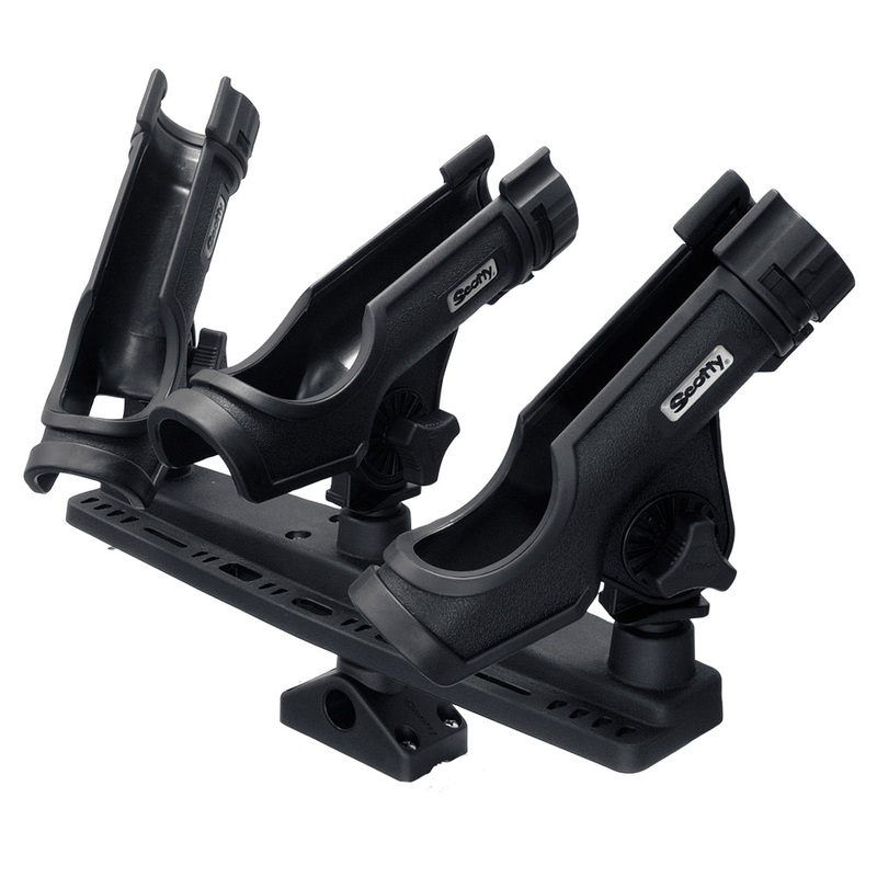 Scotty Triple Rod Holder w/3 230 Power Lock Rod Holders – 256