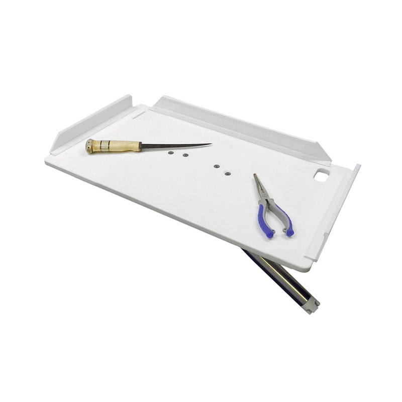 TACO 20 Poly Filet Table w/Adjustable Gunnel Mount – White – P01-2120W
