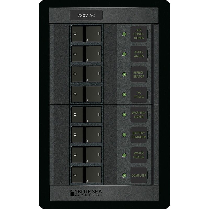 Blue Sea 230 Volt AC 8 Position 360 Panel – 1229