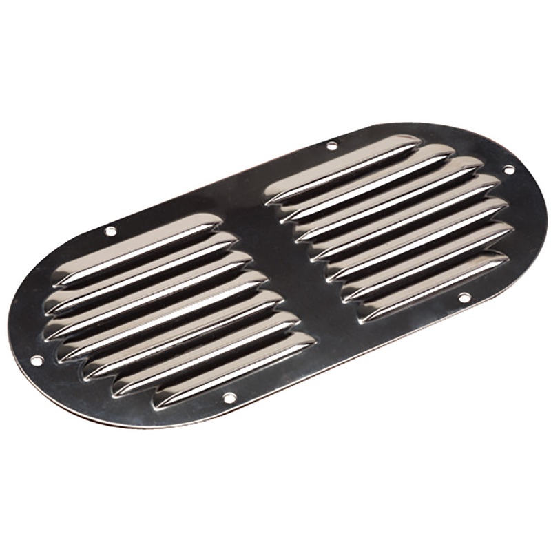Sea-Dog Stainless Steel Louvered Vent – Oval – 9-1/8 x 4-5/8 – 331405-1