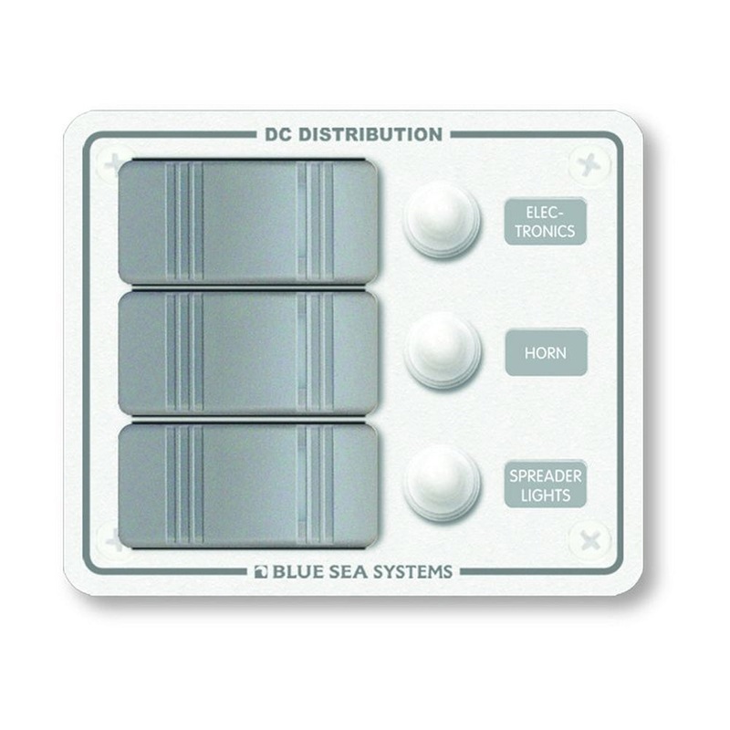 Blue Sea 8274 Water Resistant Panel – 3 Position – White – Vertical Mount – 8274