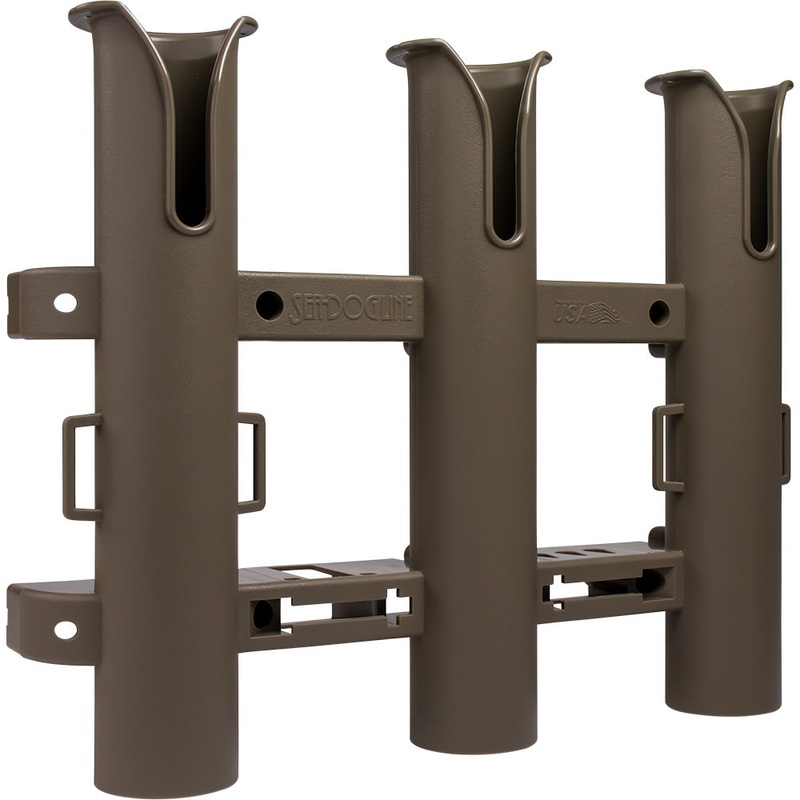 Sea-Dog Triple Threat Three Pole Rod Holder – Flat Dark Earth – 325034-1