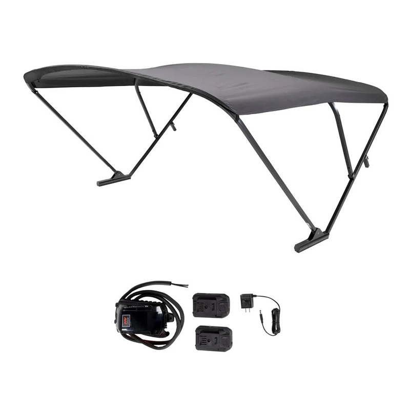 SureShade Battery Powered Bimini – Black Anodized Frame & Black Fabric – 2021133087