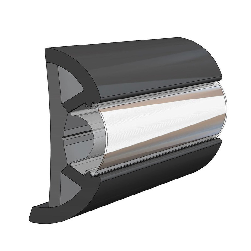 TACO Large SuproFlex Rub Rail 2.5 x 1 – Black – V11-9970BKA100-1