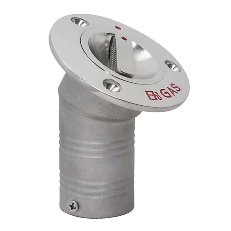 Whitecap Gas Deck Fill w/Vent – 30 Degree Angle – Fits 1-1/2 Hose – 6123AEPAWV