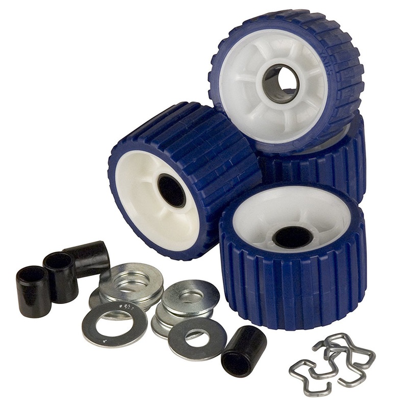C.E. Smith Ribbed Roller Replacement Kit – 4-Pack – Blue – 29320