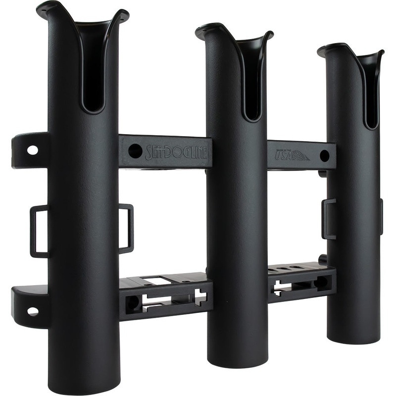 Sea-Dog Triple Threat Three Pole Rod Holder – Black – 325033-1