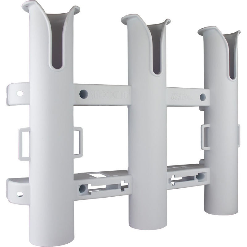 Sea-Dog Triple Threat Three Pole Rod Holder – White – 325032-1