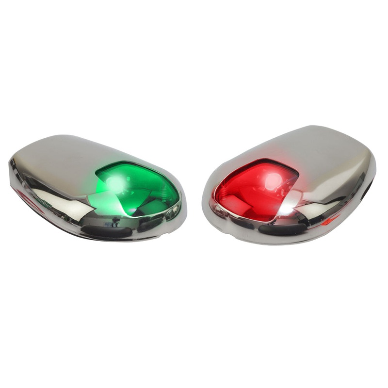 Sea-Dog Stainless Steel Side Mount LED Navigation Lights – 2 NM – Port & Starboard – 400079-1