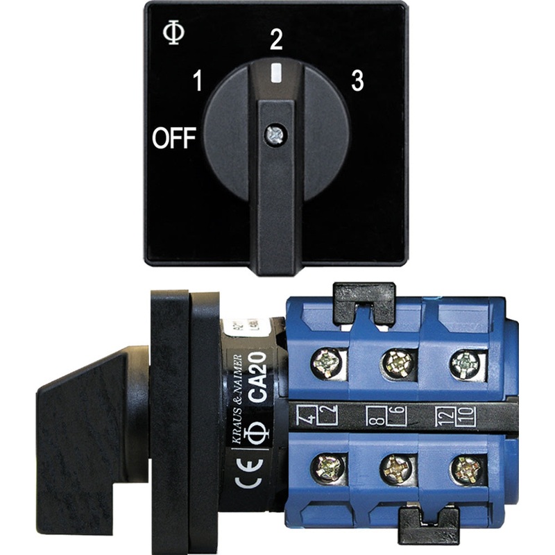 Blue Sea 9010 Switch, AV 120VAC 32A OFF +3 Positions – 9010