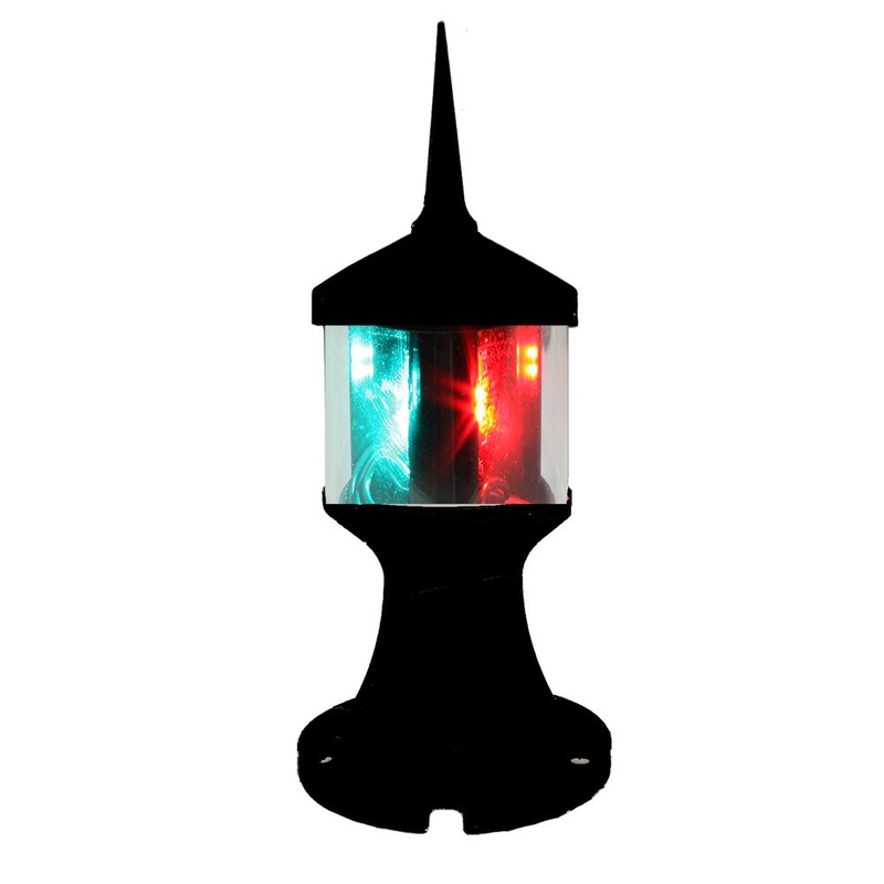 Lunasea Tri-Color/Anchor Zero Emission Light Fixture – 12V – Black