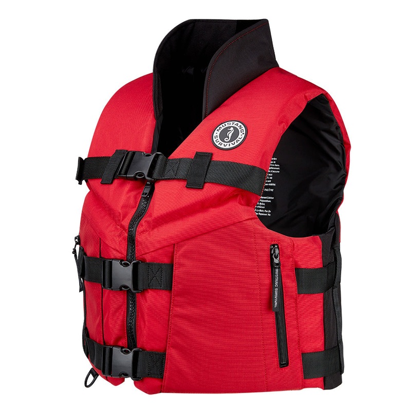Mustang Accel 100 Foam Fishing Vest – XL – Red-Black – MV462602-123-XL-216