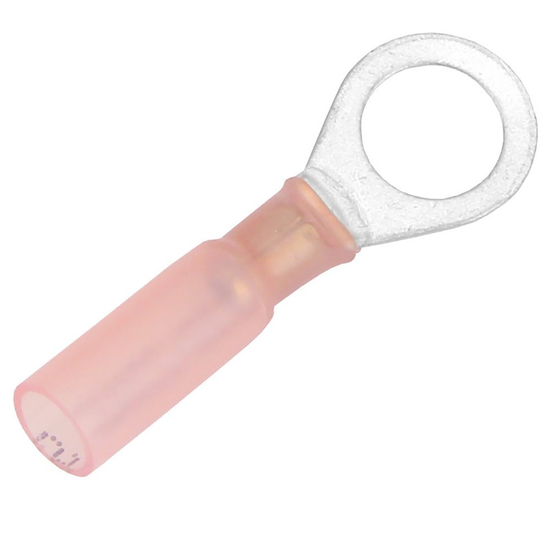 Pacer 22-18 AWG Heat Shrink Ring Terminal – 5/16 Stud Size – 25 Pack – TE18-56R-25