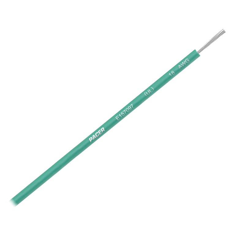 Pacer Green 18 AWG UL Marine Wire – 35′
