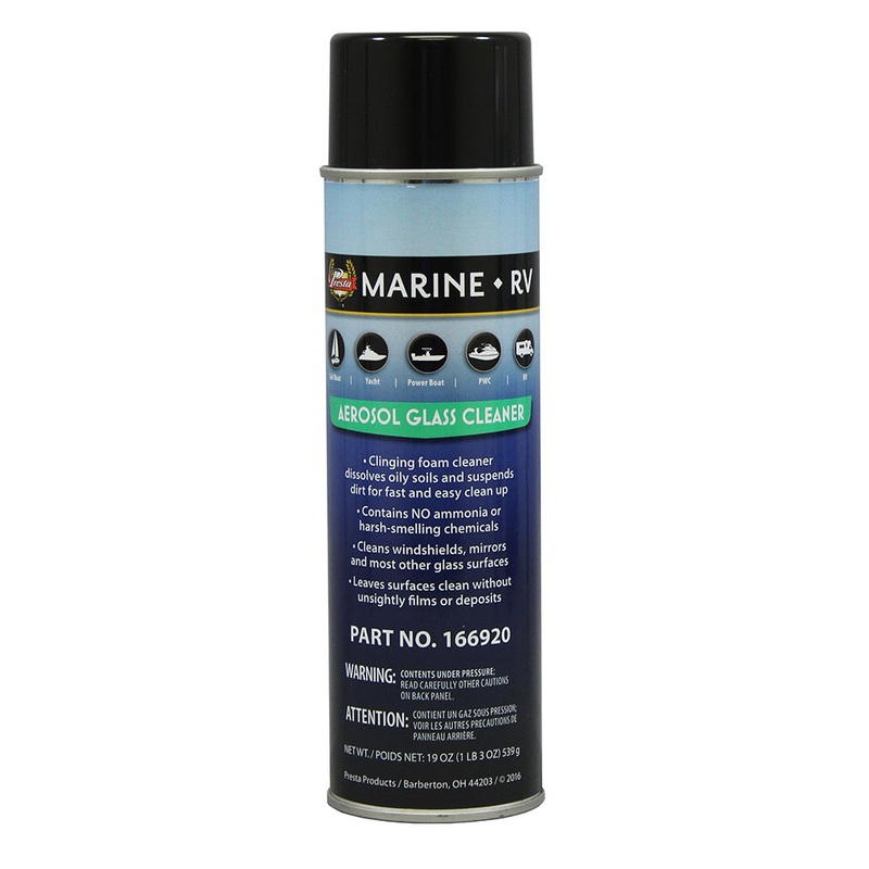 Presta Marine Ammonia Free Aerosol Glass Cleaner – 19oz – 166920