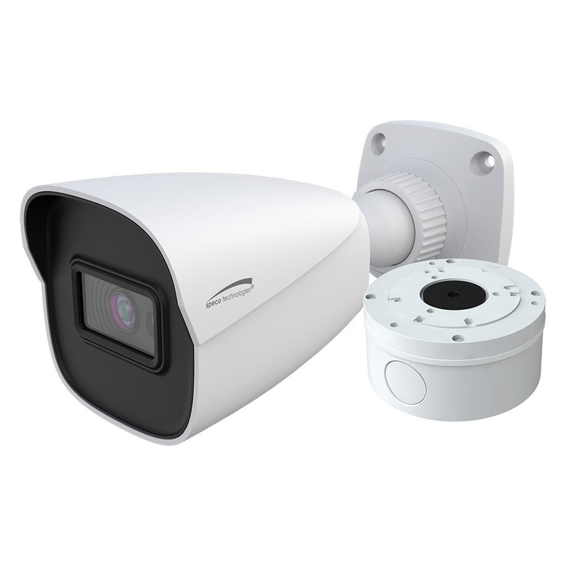 Speco 4MP H.265 AI Bullet IP IR Camera – 2.8mm Lens & Junction Box – O4B9