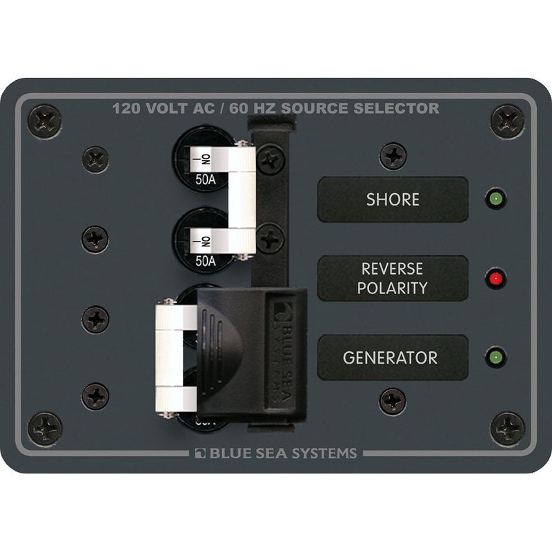 Blue Sea 8061 AC Toggle Source Selector 120V AC – 50AMP – 8061