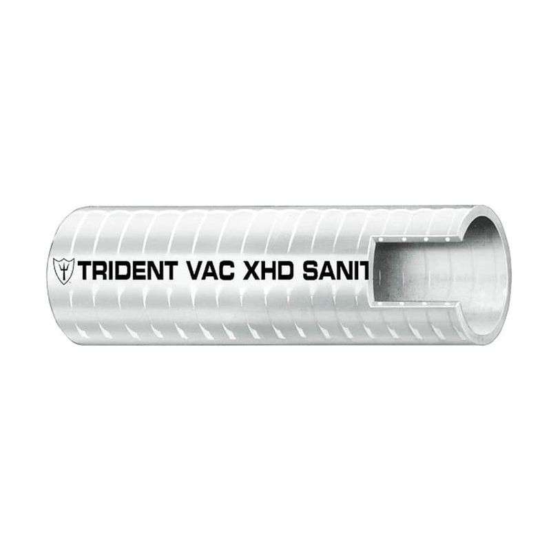 Trident Marine 1-1/2 VAC XHD Sanitation Hose – Hard PVC Helix – White – Sold by the Foot – 148-1126-FT
