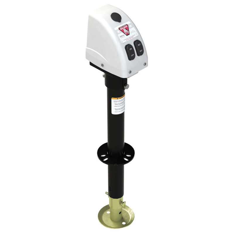 Bulldog 3,500lbs A-Frame RV Jack w/Powered Drive – 12V – White Cover – 500188